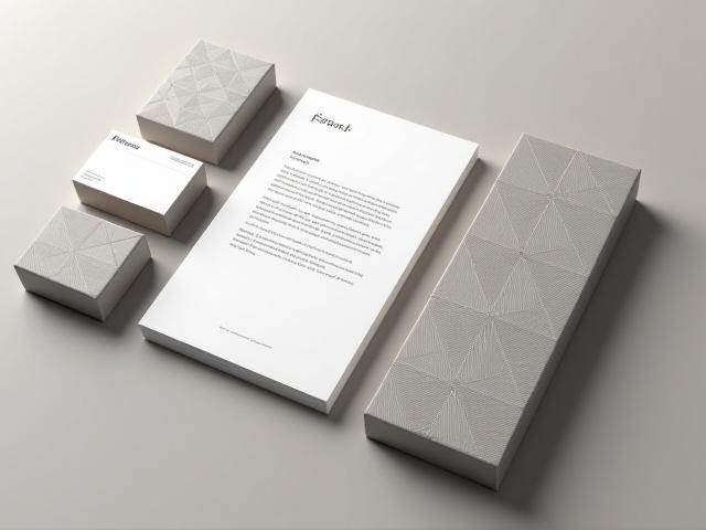 カスタム設計されたテッセレーションをモチーフにしたブランディングパッケージ