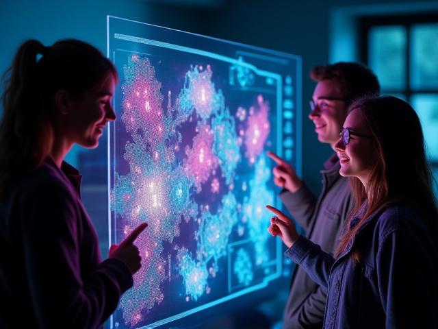 インタラクティブな幾何学学習モジュールを操作する学生