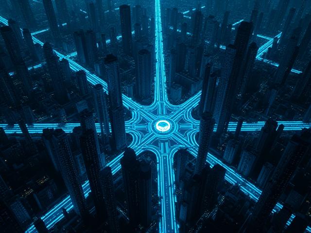 上空から見たプロシージャル生成された都市のレイアウト