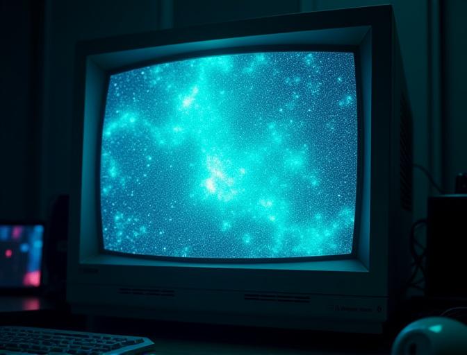 Full-screen post-processing effect simulating a CRT television screen