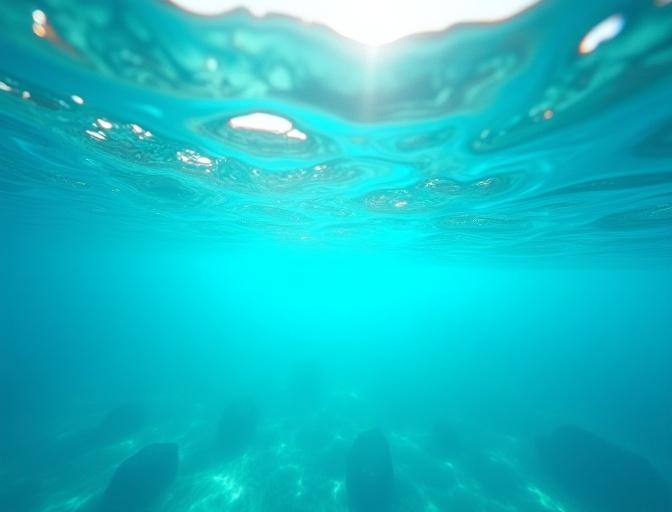 Realistic refractive water with caustics animation